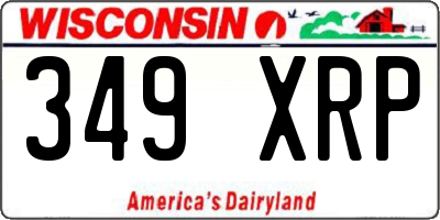 WI license plate 349XRP