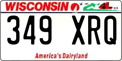 WI license plate 349XRQ