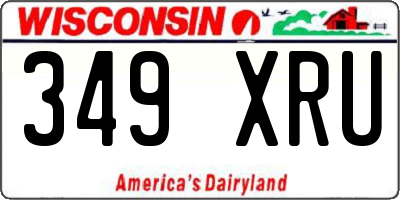 WI license plate 349XRU