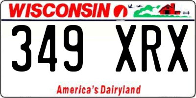 WI license plate 349XRX