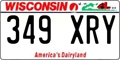 WI license plate 349XRY