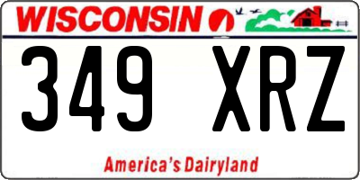 WI license plate 349XRZ