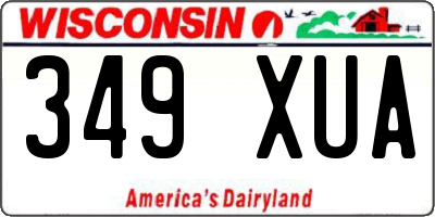 WI license plate 349XUA