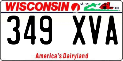 WI license plate 349XVA