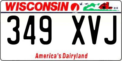 WI license plate 349XVJ