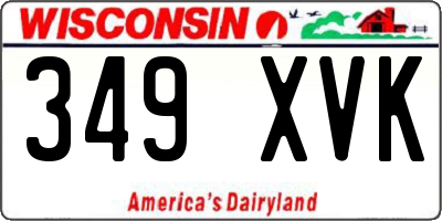 WI license plate 349XVK