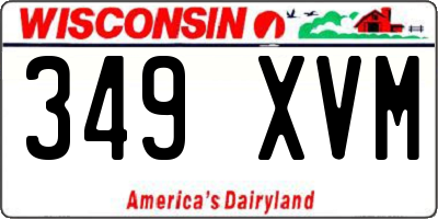 WI license plate 349XVM
