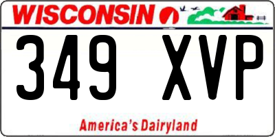 WI license plate 349XVP