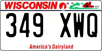 WI license plate 349XWQ