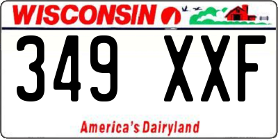 WI license plate 349XXF