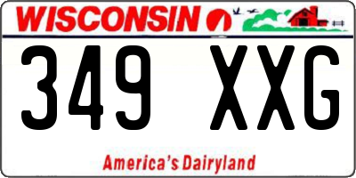 WI license plate 349XXG