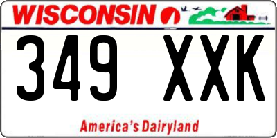 WI license plate 349XXK