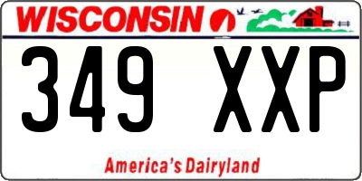 WI license plate 349XXP