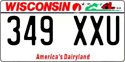 WI license plate 349XXU