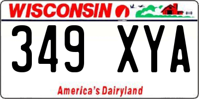 WI license plate 349XYA