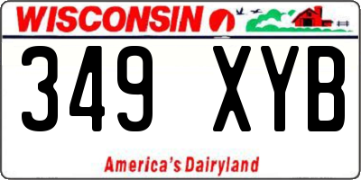 WI license plate 349XYB