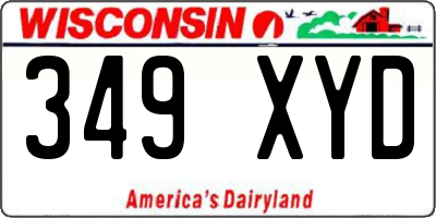 WI license plate 349XYD
