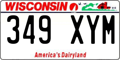 WI license plate 349XYM