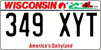 WI license plate 349XYT