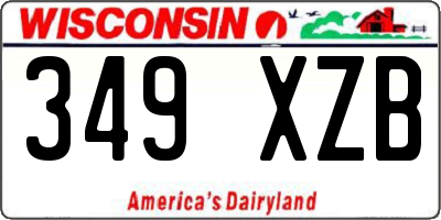 WI license plate 349XZB