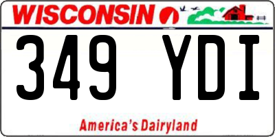 WI license plate 349YDI