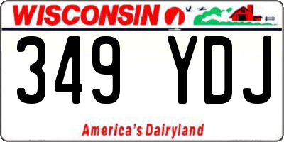 WI license plate 349YDJ