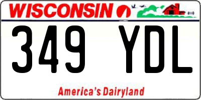 WI license plate 349YDL