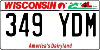 WI license plate 349YDM