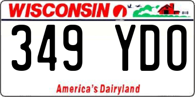 WI license plate 349YDO