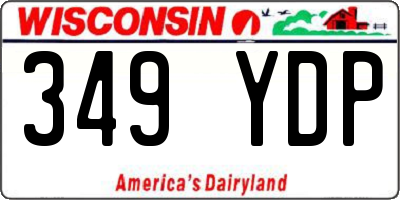 WI license plate 349YDP