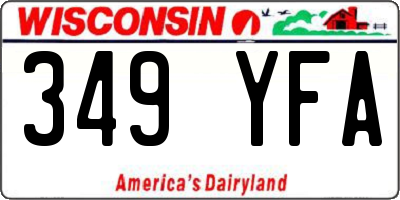 WI license plate 349YFA
