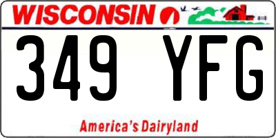WI license plate 349YFG