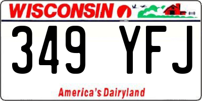 WI license plate 349YFJ