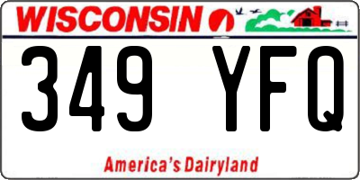 WI license plate 349YFQ