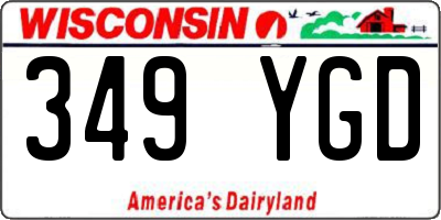 WI license plate 349YGD