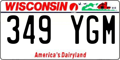 WI license plate 349YGM