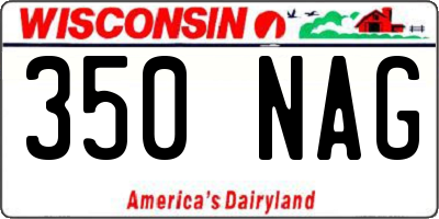 WI license plate 350NAG