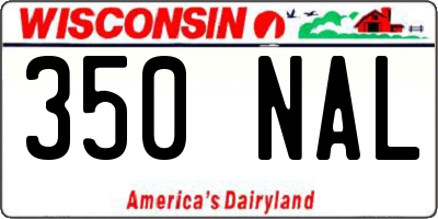 WI license plate 350NAL