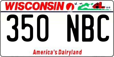 WI license plate 350NBC
