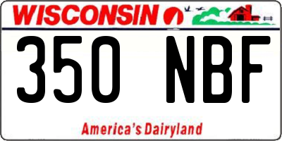 WI license plate 350NBF