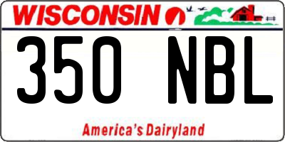 WI license plate 350NBL