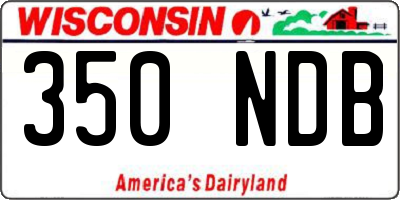 WI license plate 350NDB