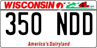 WI license plate 350NDD