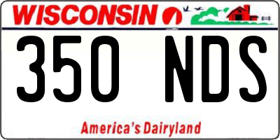 WI license plate 350NDS