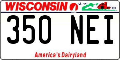 WI license plate 350NEI