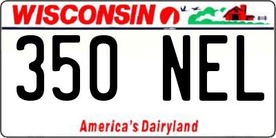 WI license plate 350NEL