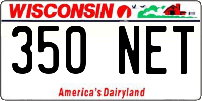 WI license plate 350NET
