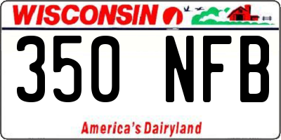 WI license plate 350NFB