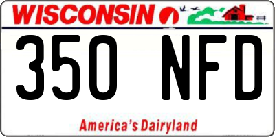 WI license plate 350NFD