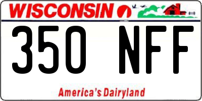 WI license plate 350NFF